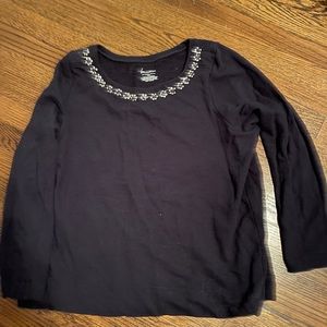 Lane Bryant navy sweatshirt with embellishment beads size 18/20